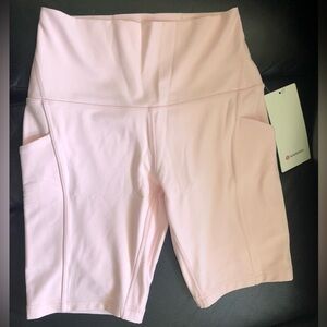 Lululemon Strawberry Milkshake Align HR Short 8" with Pockets NWT! Size 6! RARE!